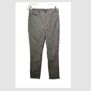 Talbots Black and White Checkered Straight Leg Pants